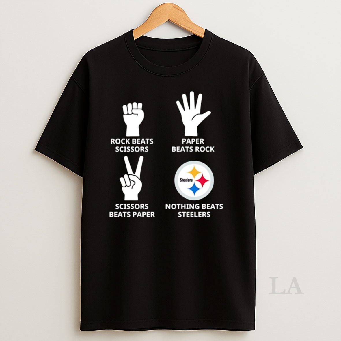 Original Rock Paper Scissors Nothing Beats Pittsburgh Steelers Nfl 2025 Logo Shirt