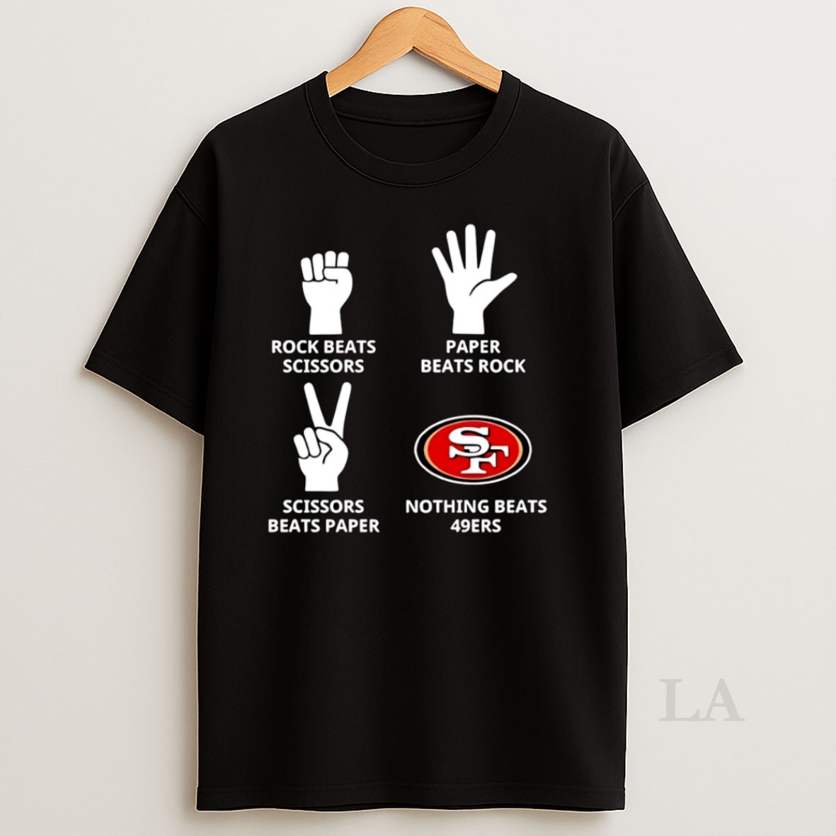 Original Rock Paper Scissors Nothing Beats San Francisco 49ers Nfl 2025 Logo Shirt