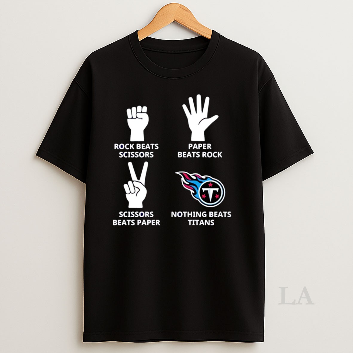 Original Rock Paper Scissors Nothing Beats Tennessee Titans Nfl 2025 Logo Shirt