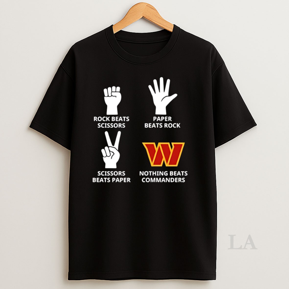 Original Rock Paper Scissors Nothing Beats Washington Commanders 2025 Logo Shirt