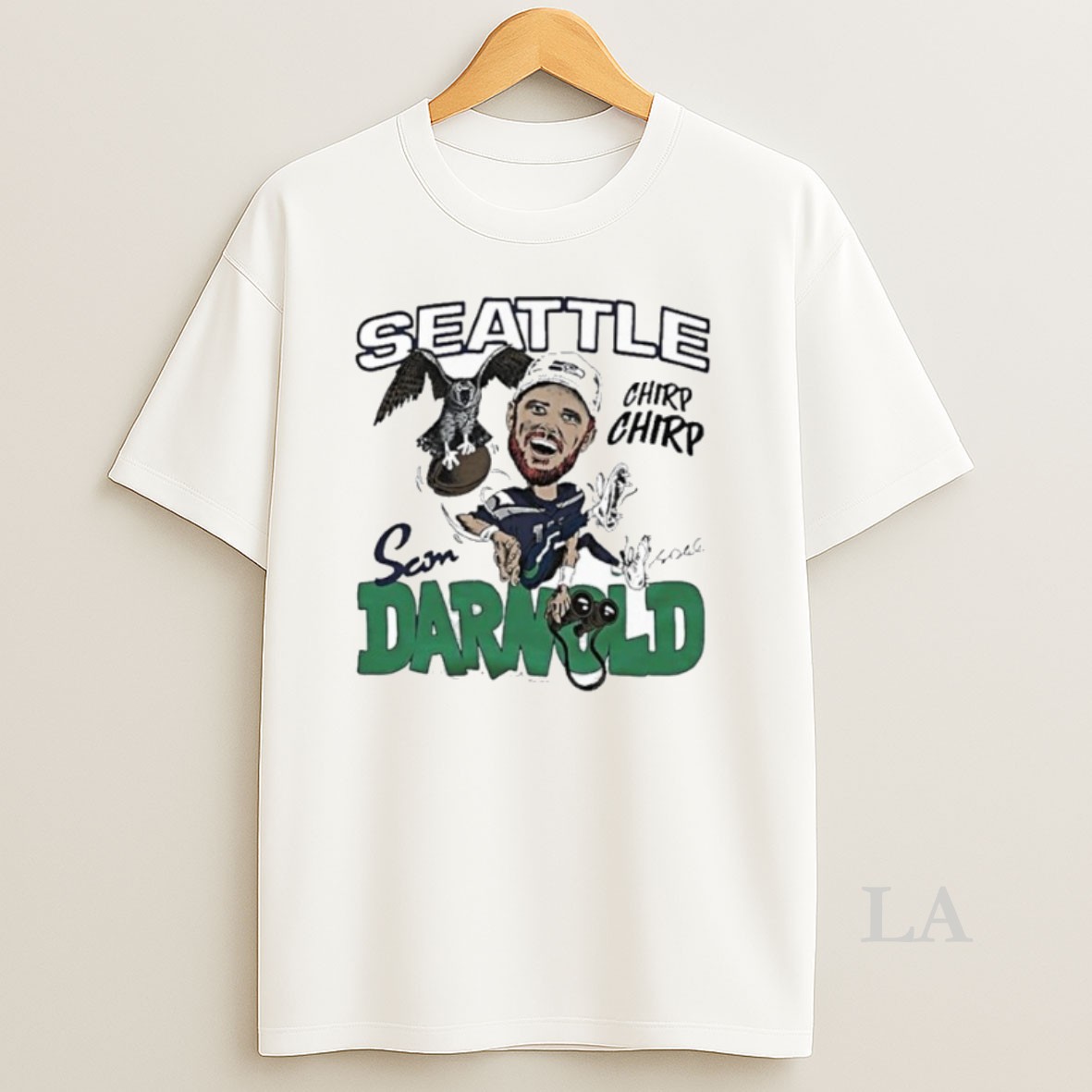 Original Seattle Seahawks Sam Darnold Caricature Player Signature Shirt