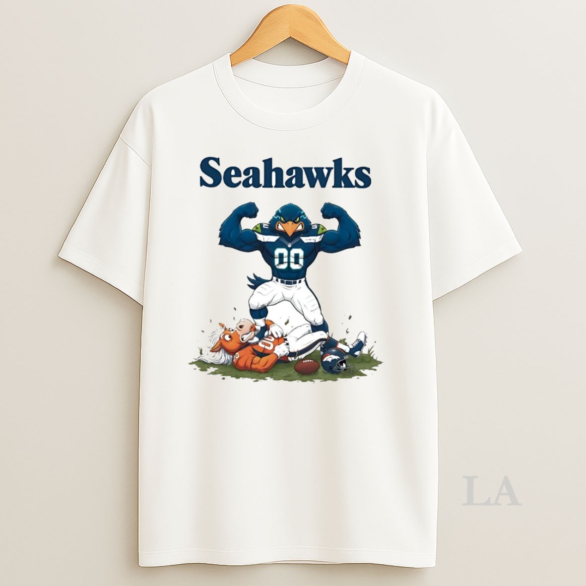 Original Seattle Seahawks Tread On Denver Broncos Mascot Shirt