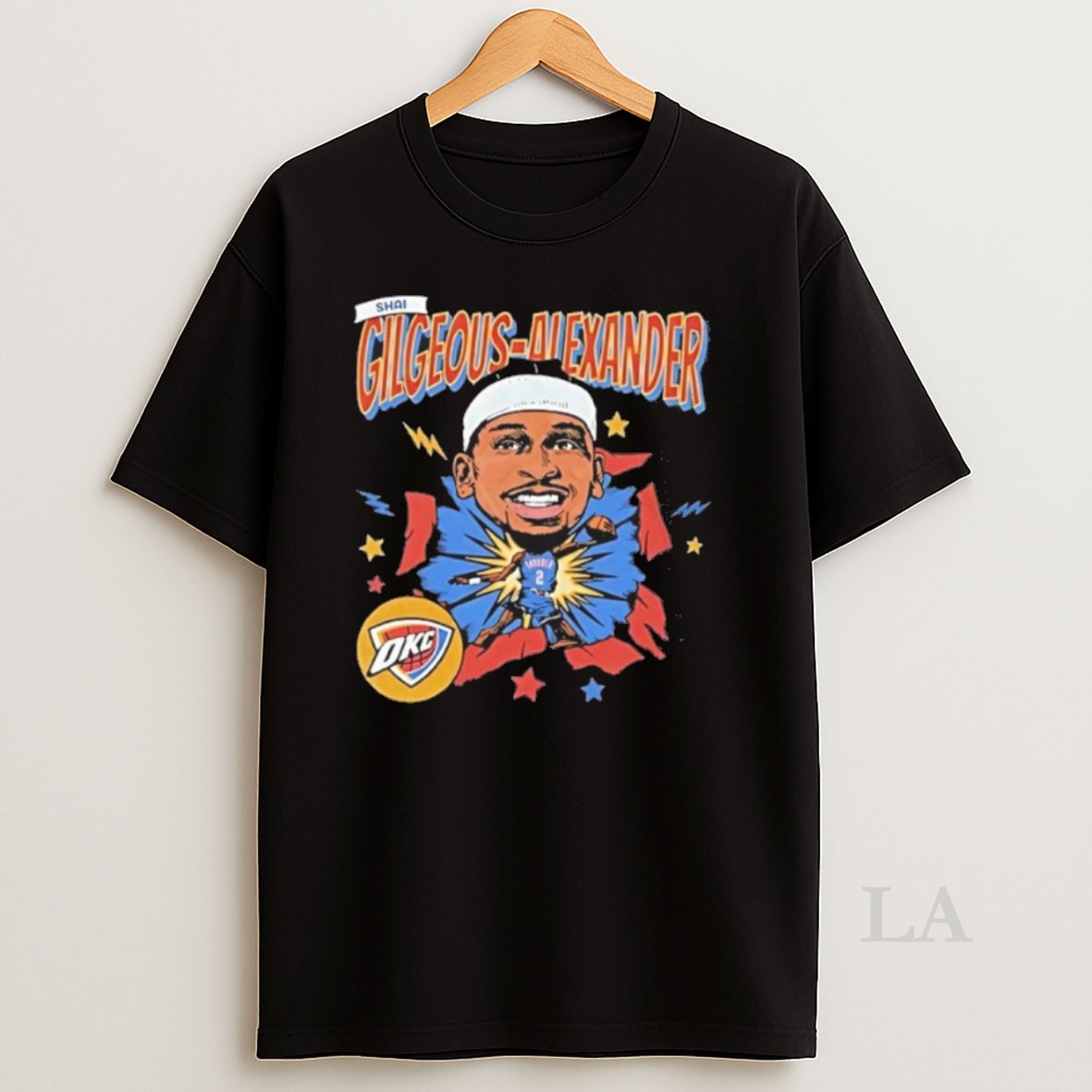 Original Shai Gilgeous Alexander Oklahoma City Thunder Caricature Comic Shirt