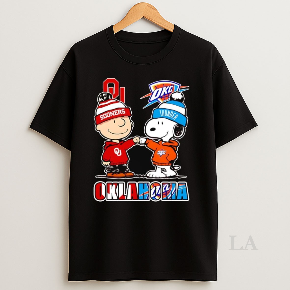 Original Snoopy And Charlie Brown Oklahoma City Sooners And Thunder Shirt