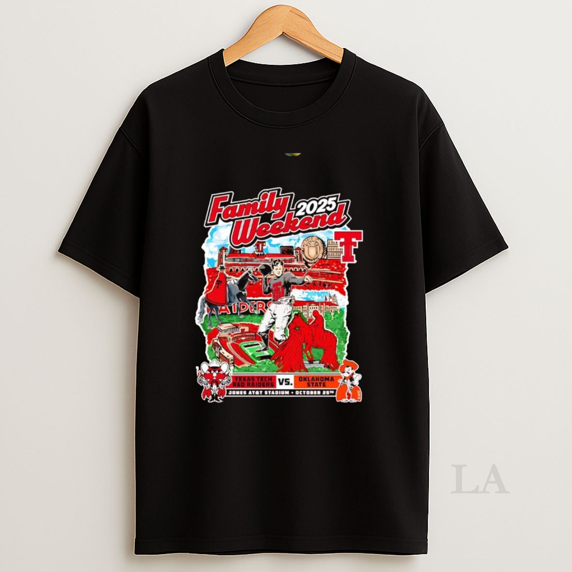 Original Texas Tech Red Raiders Vs Oklahoma State Cowboys 2025 Family Weekend Shirt