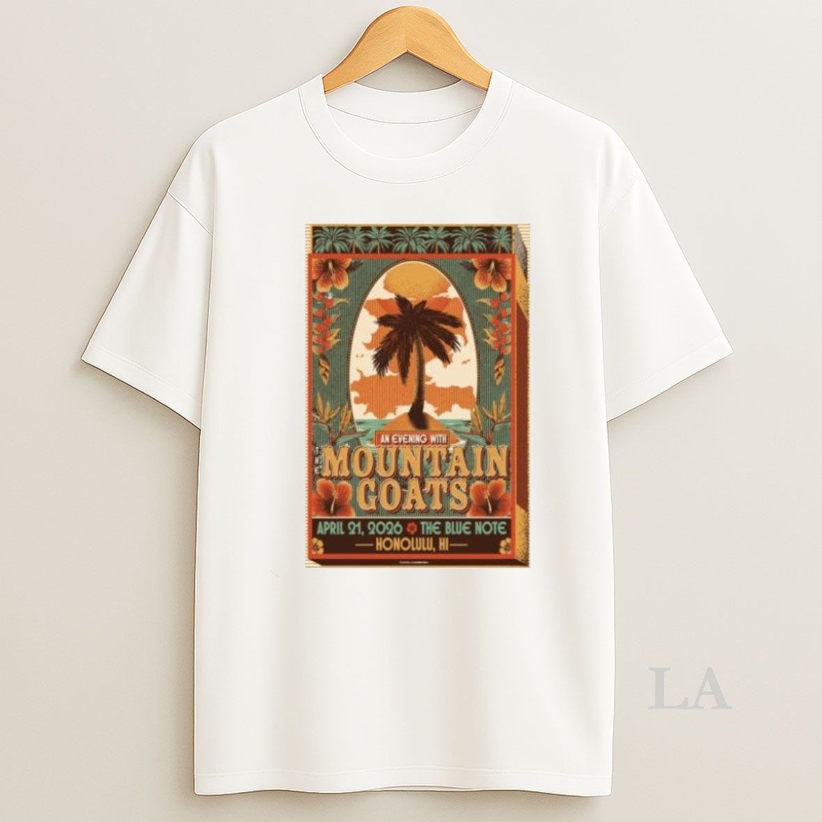 Original The Mountain Goats April 21 2026 The Blue Note Honolulu Hi Tour Shirt
