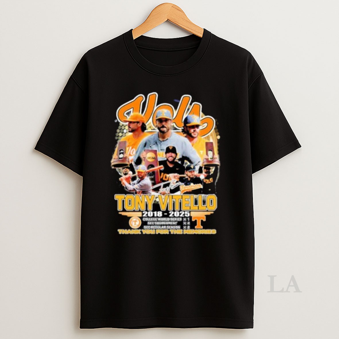 Original Tony Vitello Coach Tennessee Volunteers 2018 2025 Thank You For The Memories Shirt