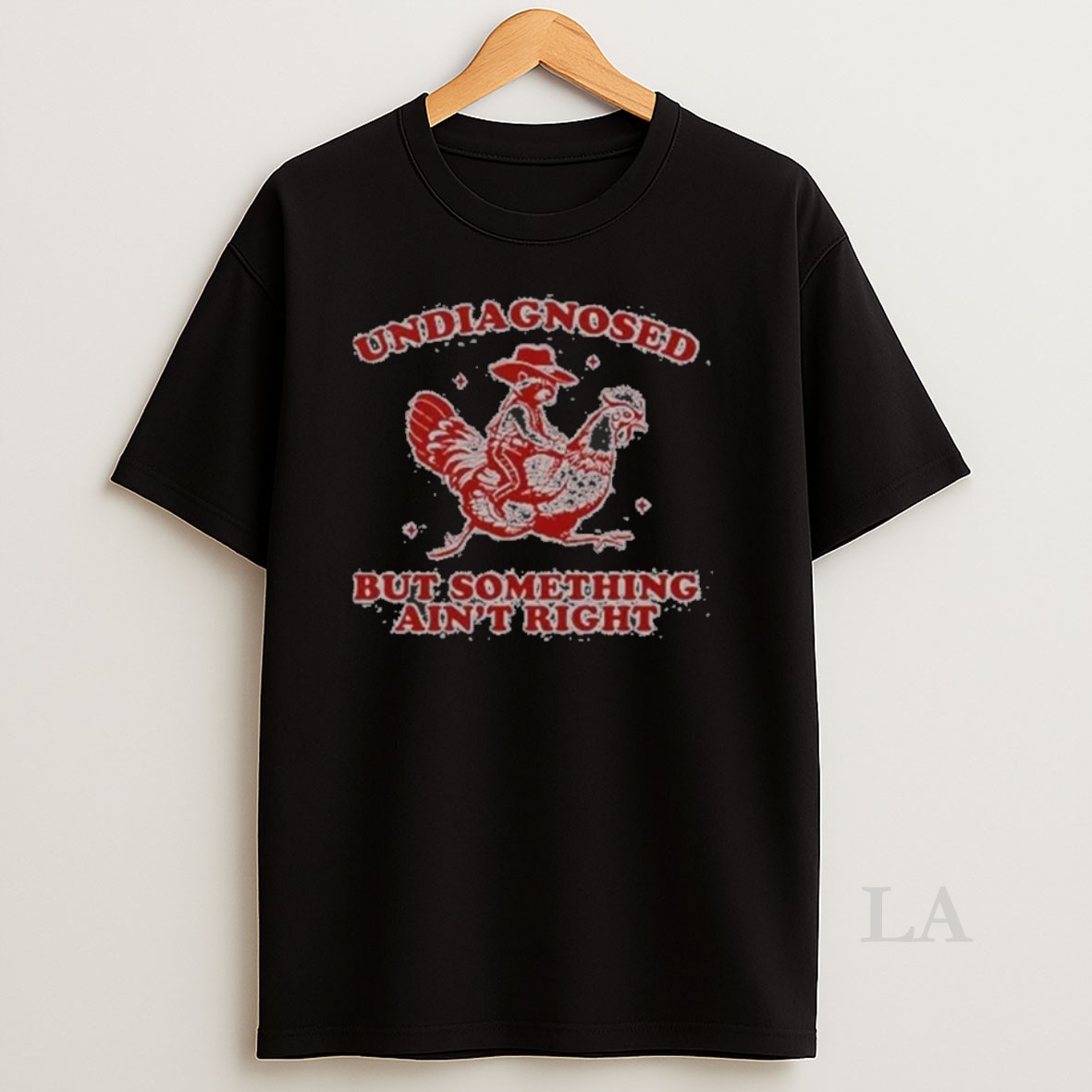 Original Undiagnosed But Something Aint Right Funny Raccoon Chicken 2025 Shirt