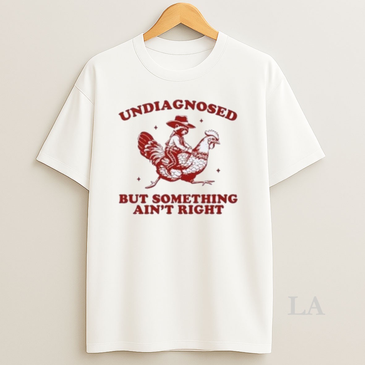 Original Undiagnosed But Something Aint Right Raccoon Rooster Shirt