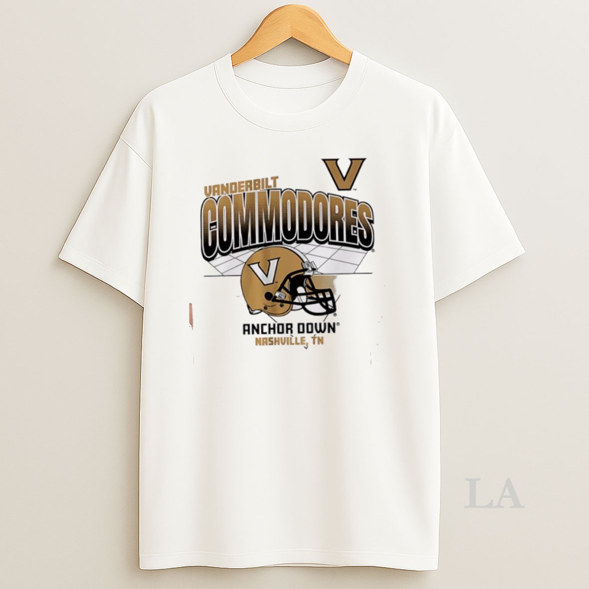 Original Vanderbilt Commodores Anchor Down Helmet Logo Shirt