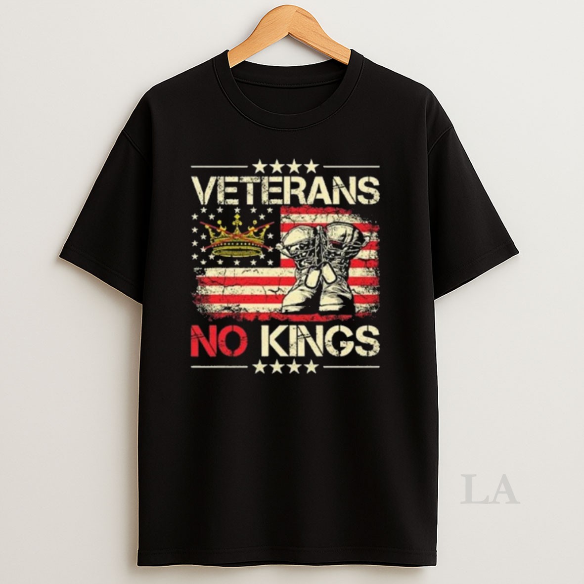 Original Veterans No Kings Military Protest Long Sleve Shirt