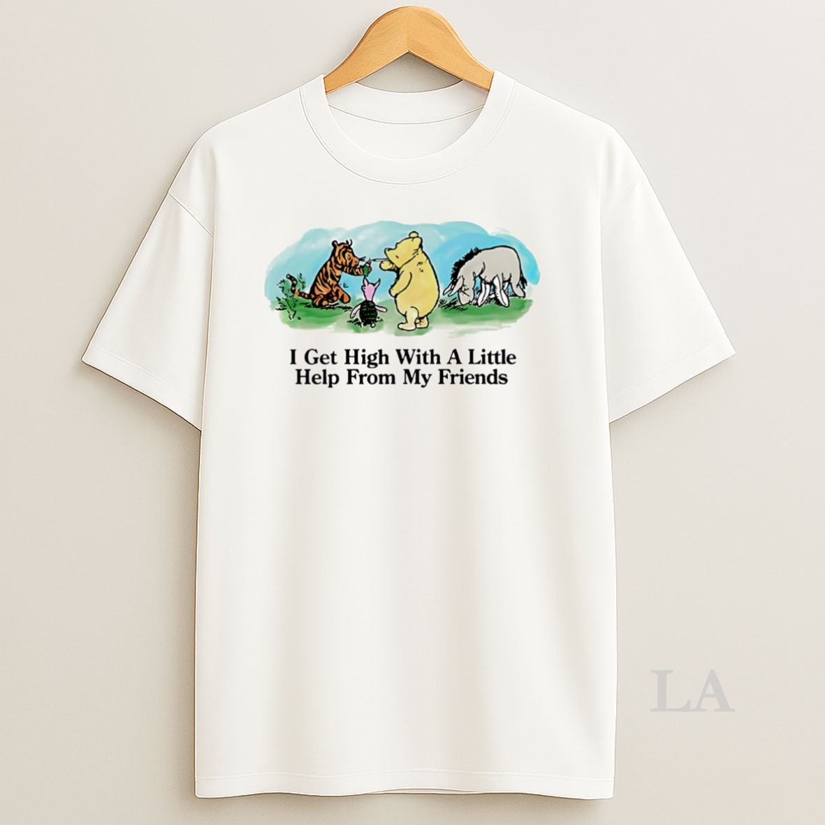 Original Winnie The Pooh I Get High With A Little Help From My Friends Shirt