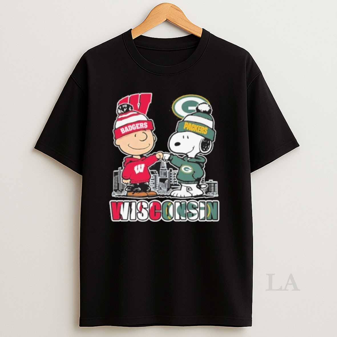 Original Wisconsin Peanuts Badgers Packers City Shirt
