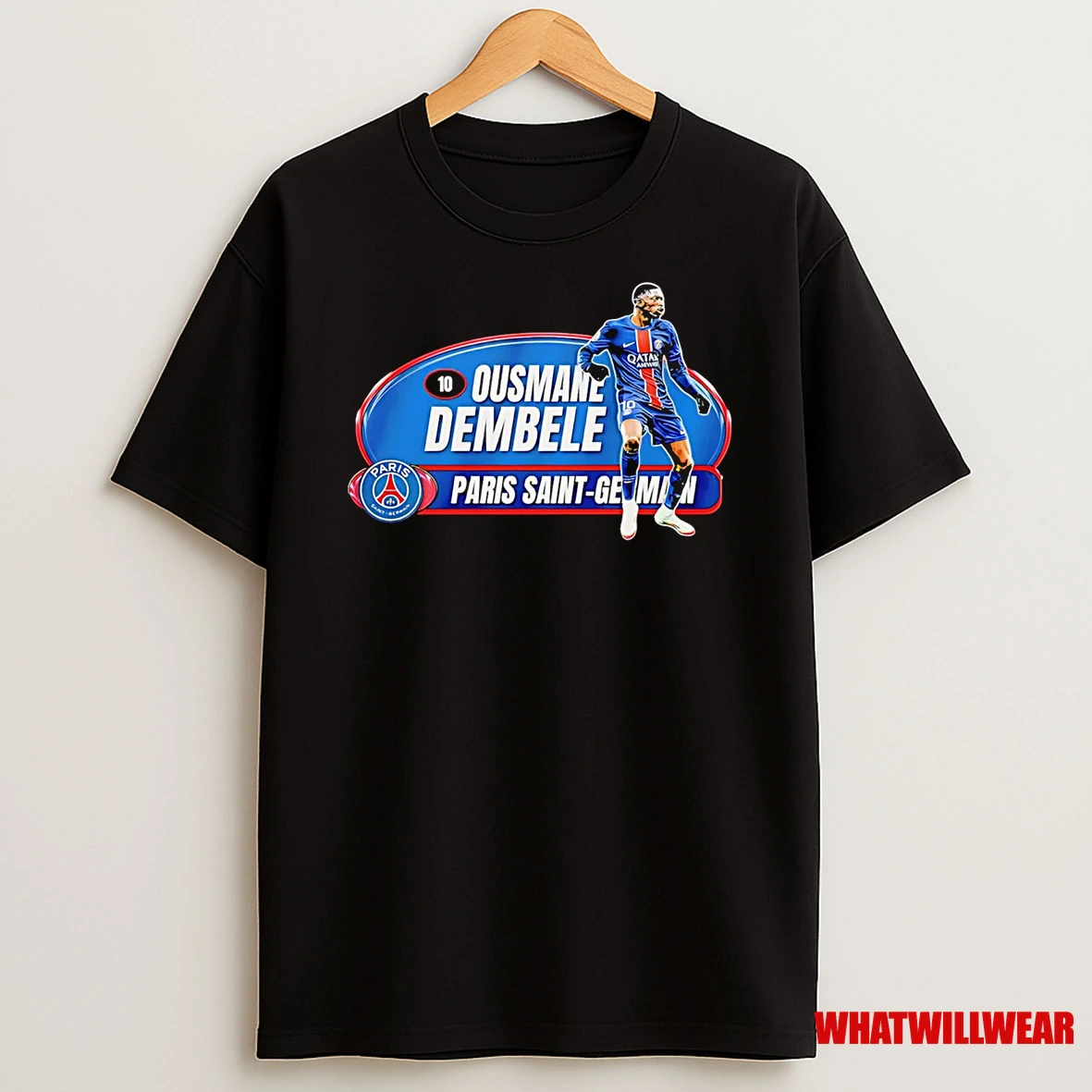 Ousmane Dembele Portrait Psg Shirts