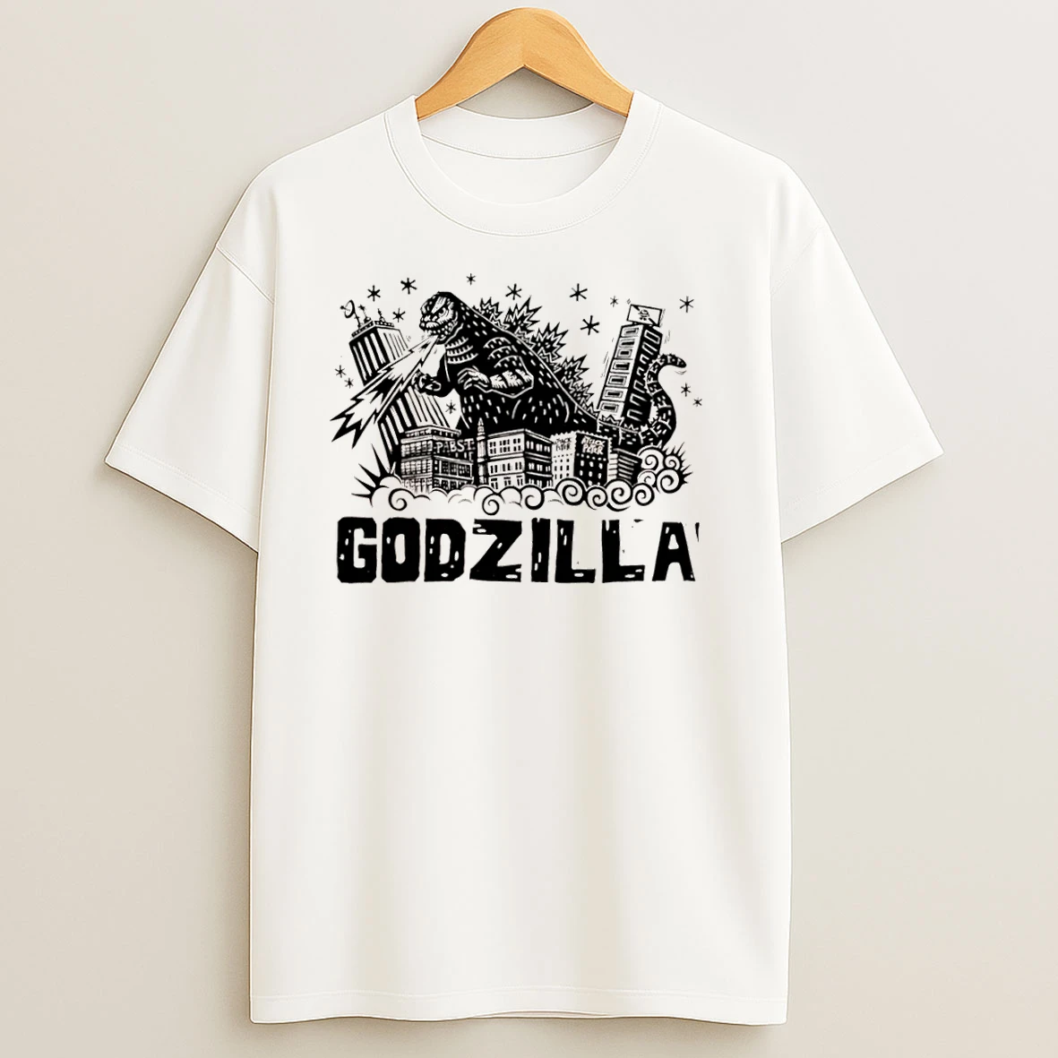 Pbr X Godzilla X Attack Peter Natural T Shirts