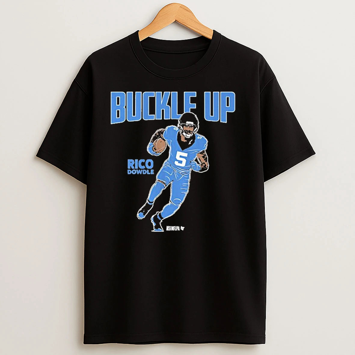 Panthers Rico Dowdle Buckle Up T Shirts