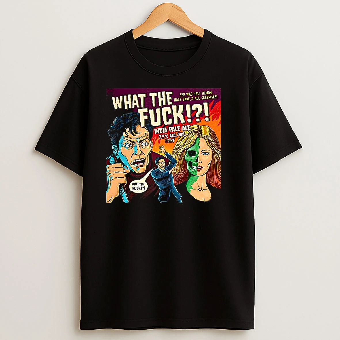 Paperback Brewing What The Fuck Comic Horror Halloween T Shirts