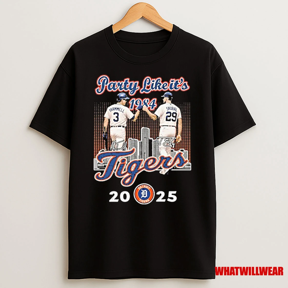 Party Like Its 1984 Tigers Trammell X Skubal Shirts