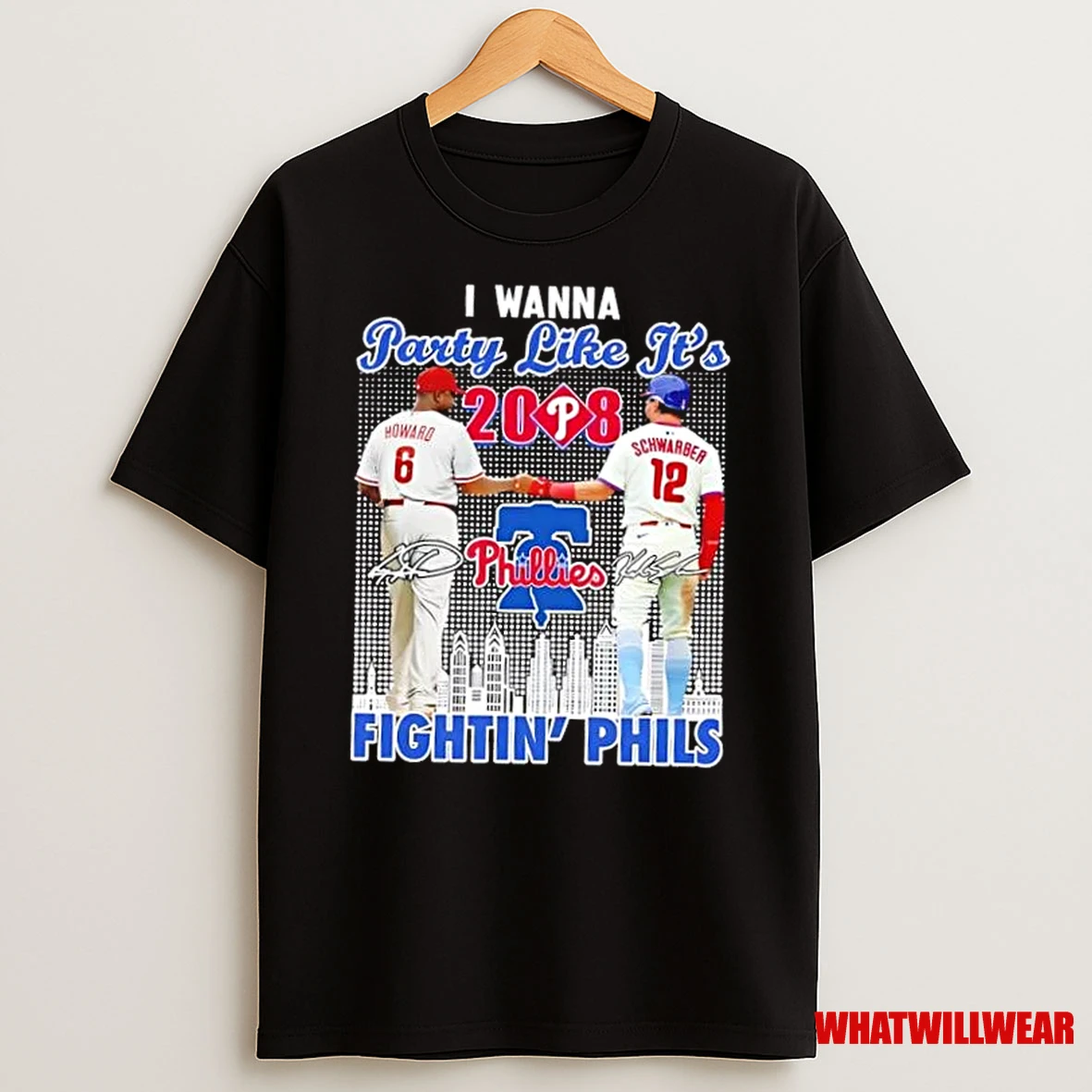 Party Like Its 2008 Philadelphia Phillies Howard X Schwarber Fightin Phils Skyline Shirts