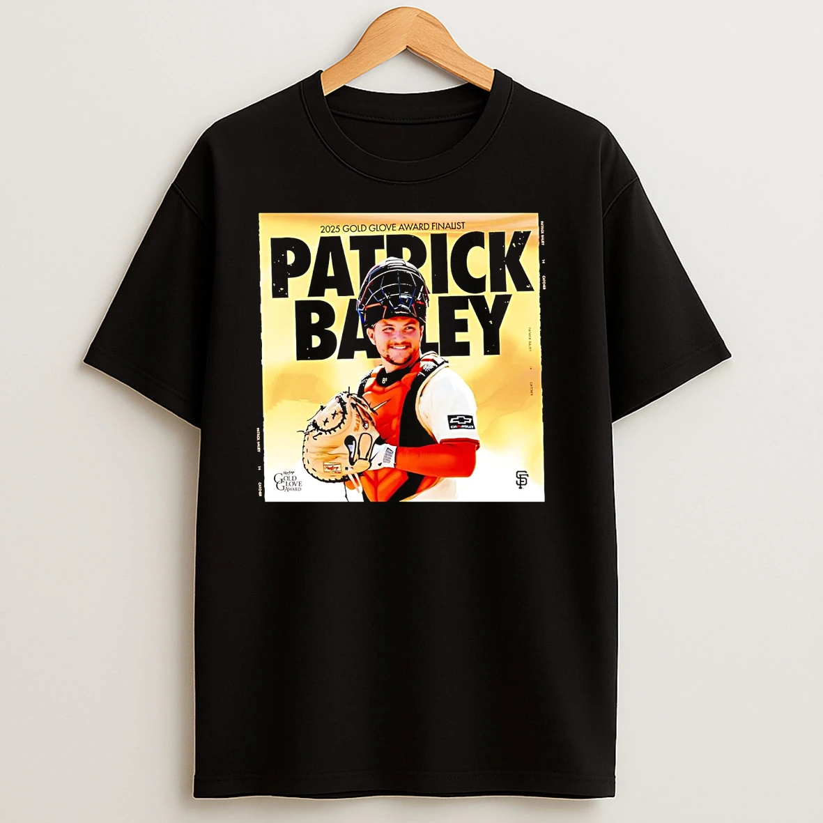 Patrick Bailey 2025 Gold Glove Award Finalist T Shirts