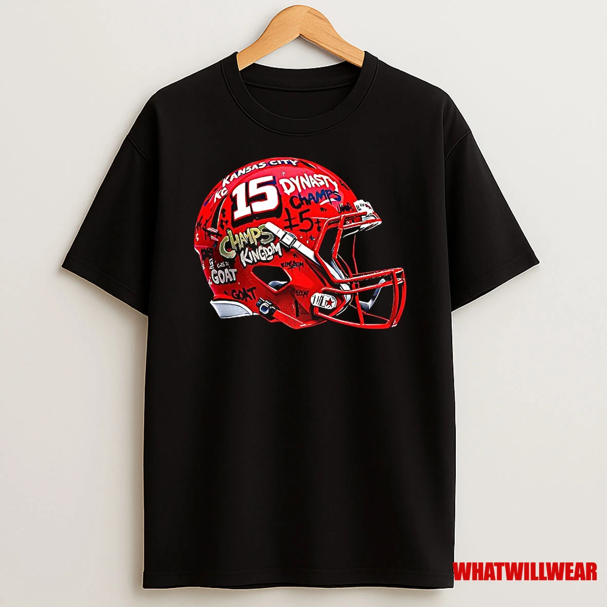 Patrick Mahomes Kansas City Chiefs Football 15 Graffiti Helmet Shirts