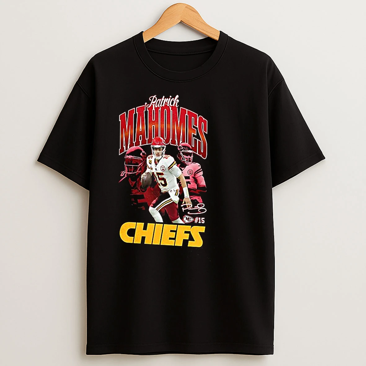 Patrick Mahomes Kansas City Chiefs Football Player Name And Number Signature T Shirts