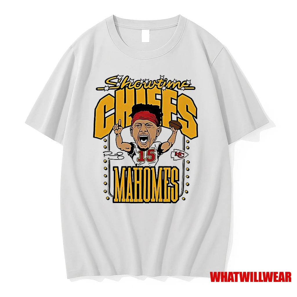 Patrick Mahomes Kansas City Chiefs Football Showtime Caricature Signature Shirts