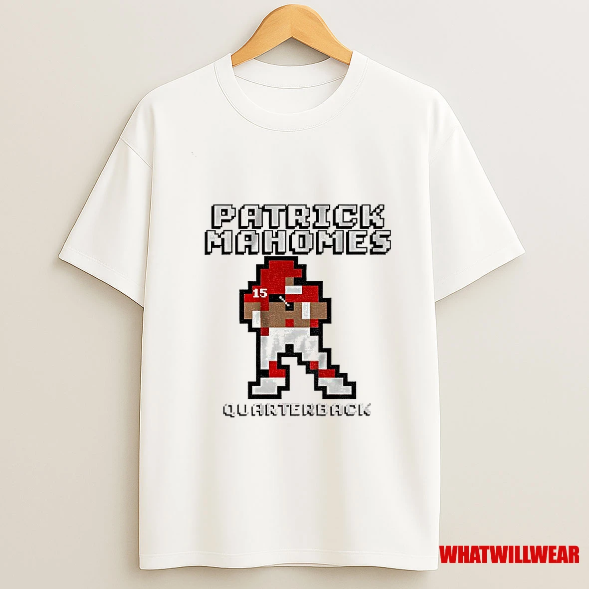 Patrick Mahomes Quarterback Kansas City Chiefs Nfl Football Retro Baller 8bit Shirts