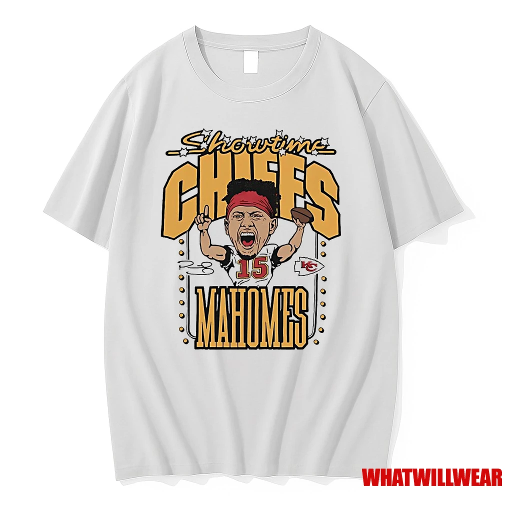 Patrick Mahomes Showtime Caricature Chiefs Shirts