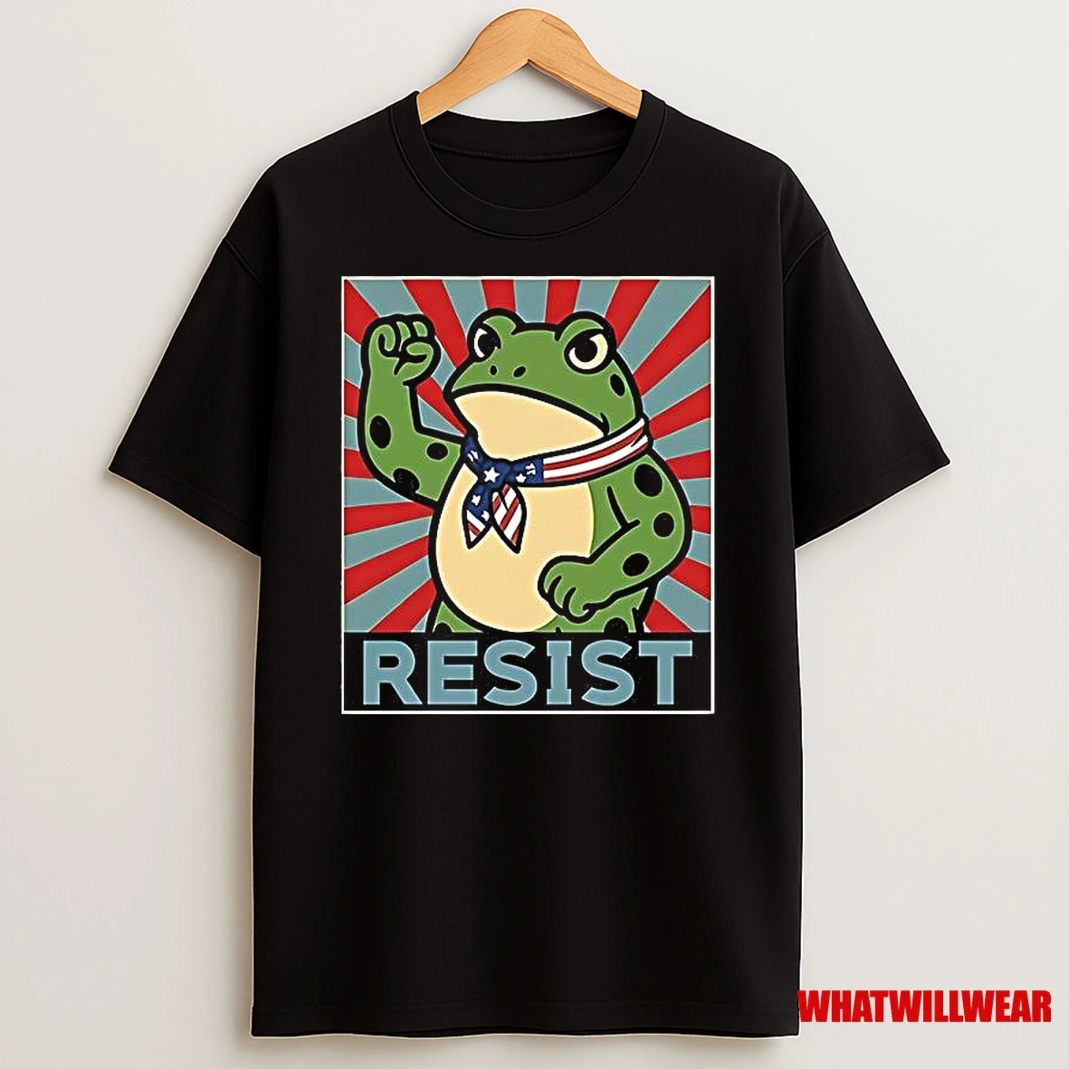 Patriotic Activist Tee Resist Frog American Flag Shirts