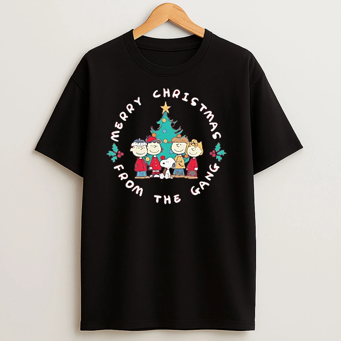 Peanuts Merry Christmas From The Gang T Shirts