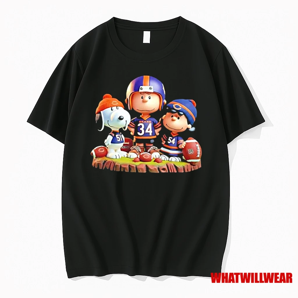 Peanuts Snoopy Family X Chicago Bears Football Shirts