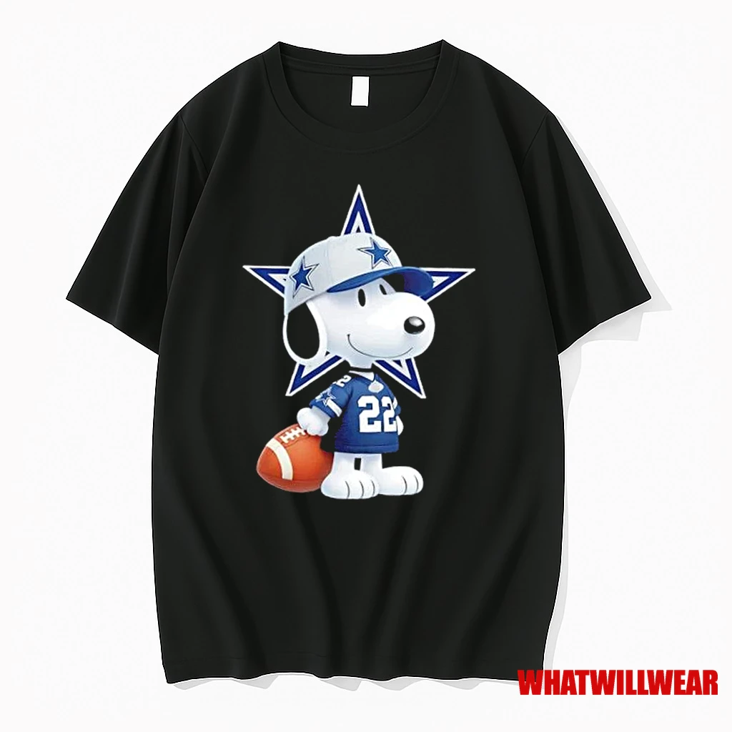 Peanuts Snoopy Smiling At Dallas Cowboys Football Fans Shirts