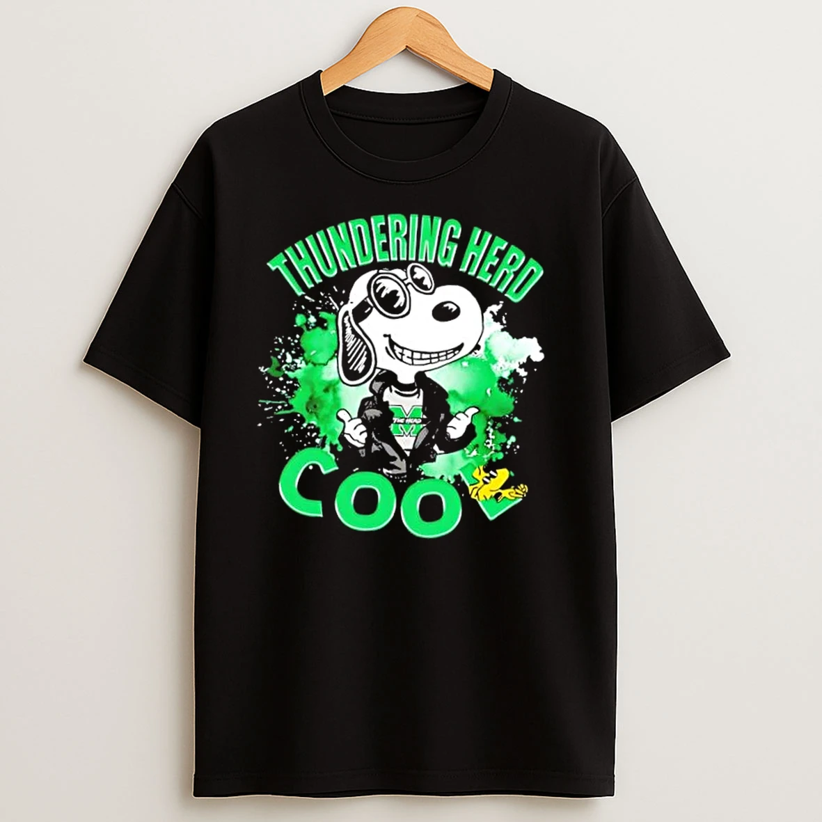 Peanuts Snoopy X Marshall Thundering Herd Football Cool T Shirts