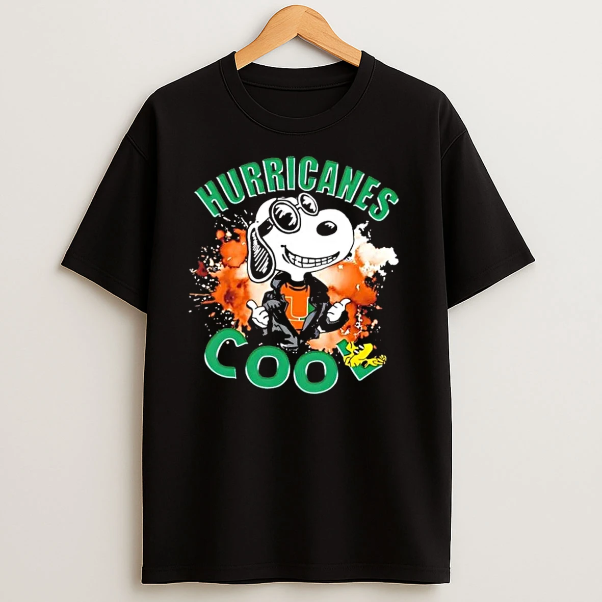 Peanuts Snoopy X Miami Hurricanes Football Cool T Shirts