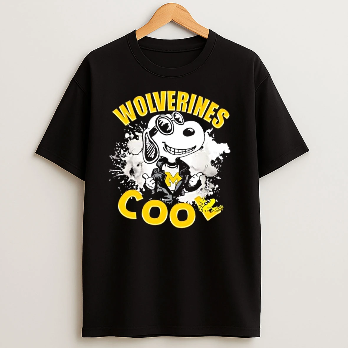 Peanuts Snoopy X Michigan Wolverines Football Cool T Shirts