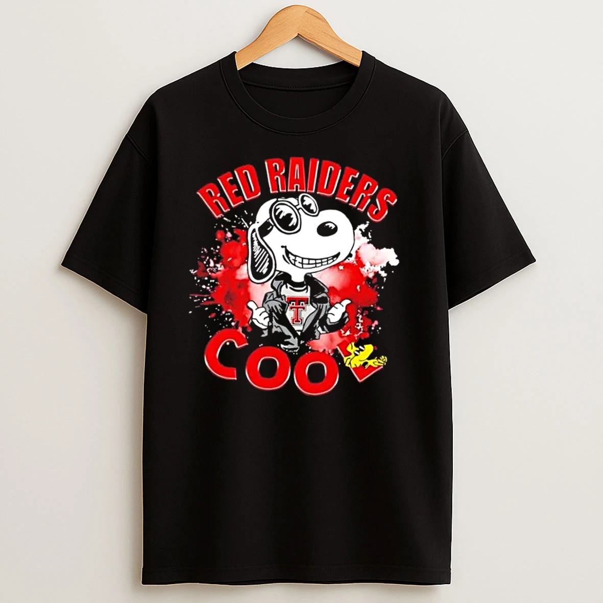 Peanuts Snoopy X Texas Tech Red Raiders Football Cool T Shirts