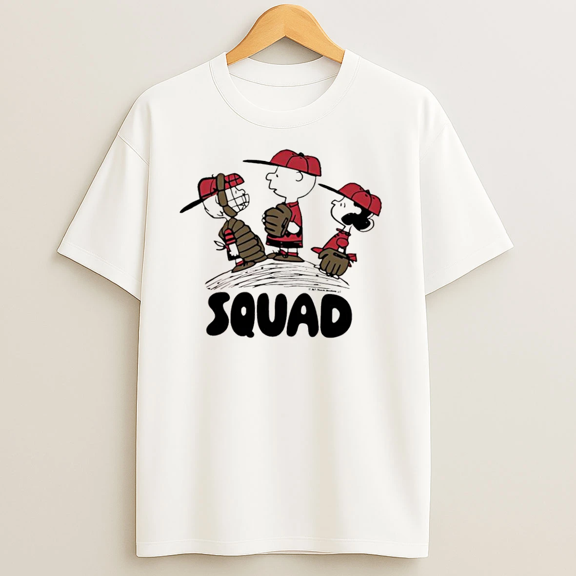 Peanuts Characters Baseball Squad T Shirts