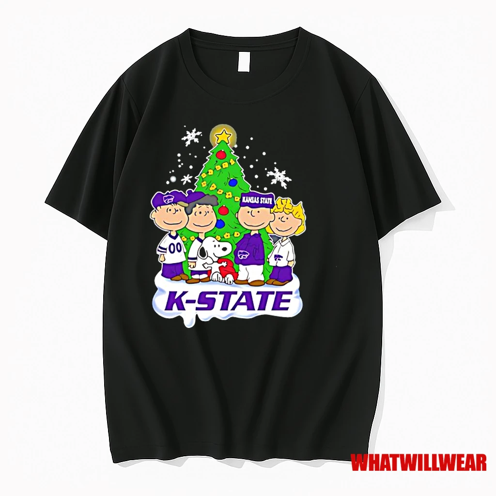 Peanuts Characters X Kansas State Wildcats Chrismas Shirts