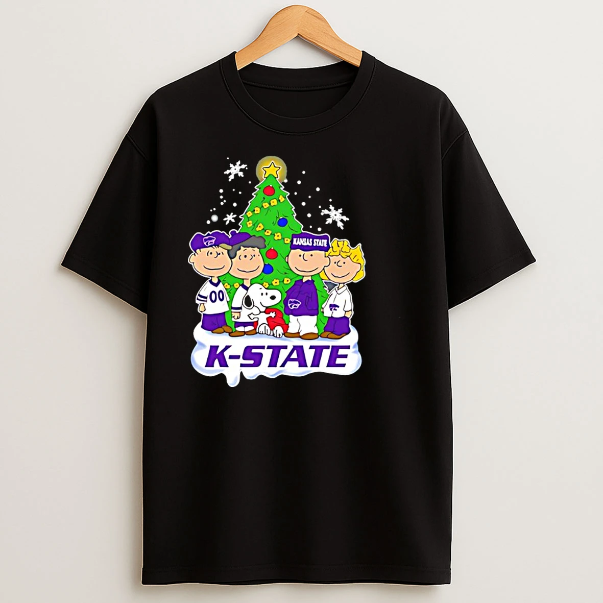 Peanuts Characters X Kansas State Wildcats Chrismas T Shirts