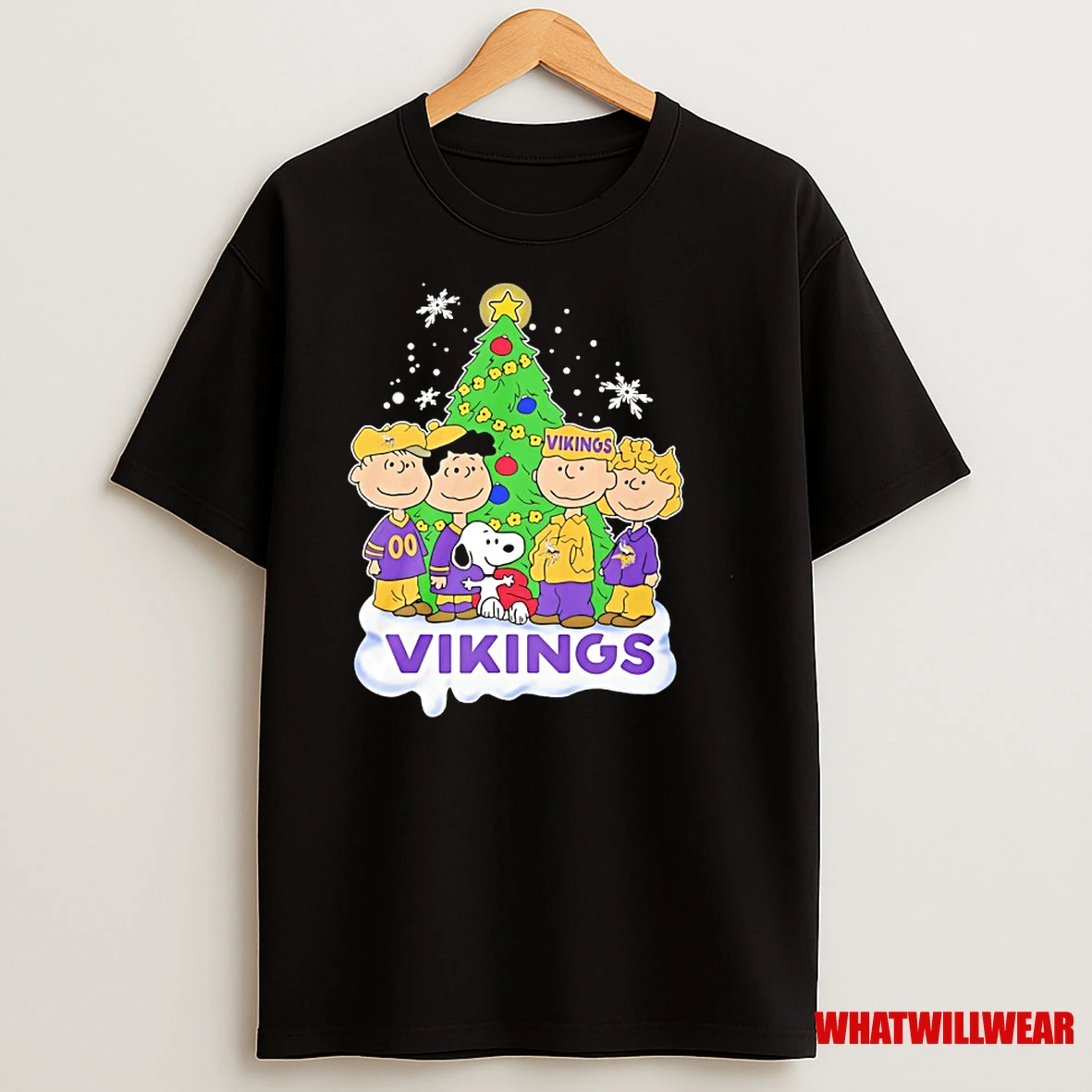 Peanuts Characters X Minnesota Vikings Chrismas Shirts
