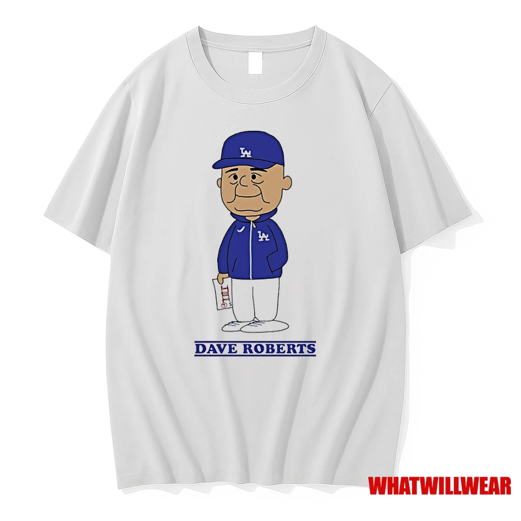 Peanuts X Dave Roberts Los Angeles Dodgers Baseball Shirts