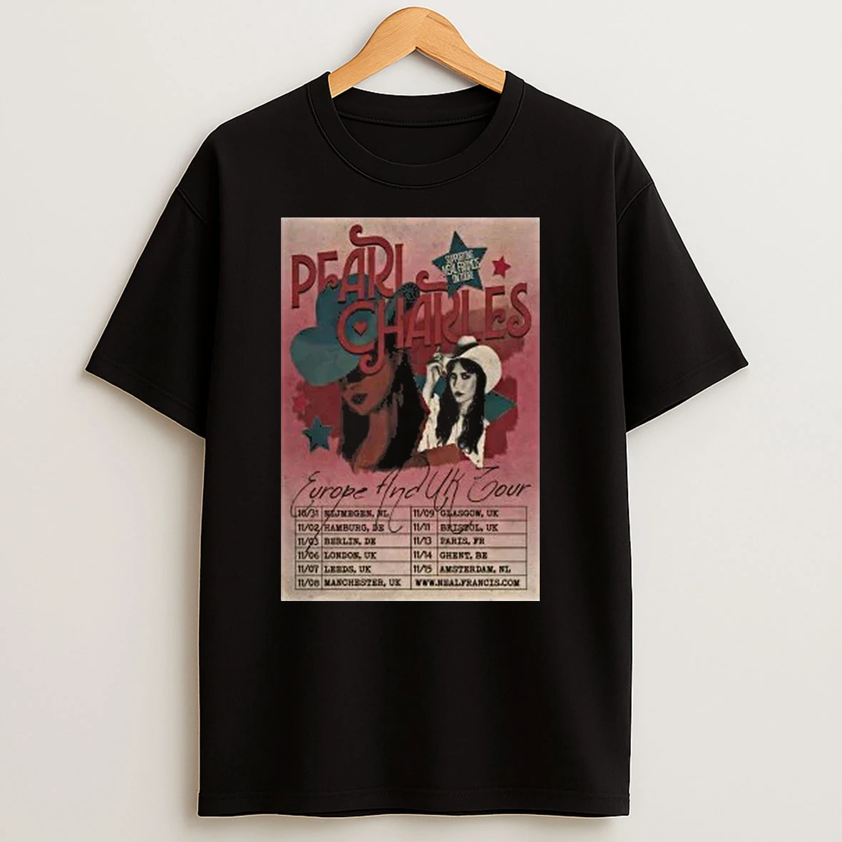 Pearl Charles 2025 Europe And Uk Tour Shirts