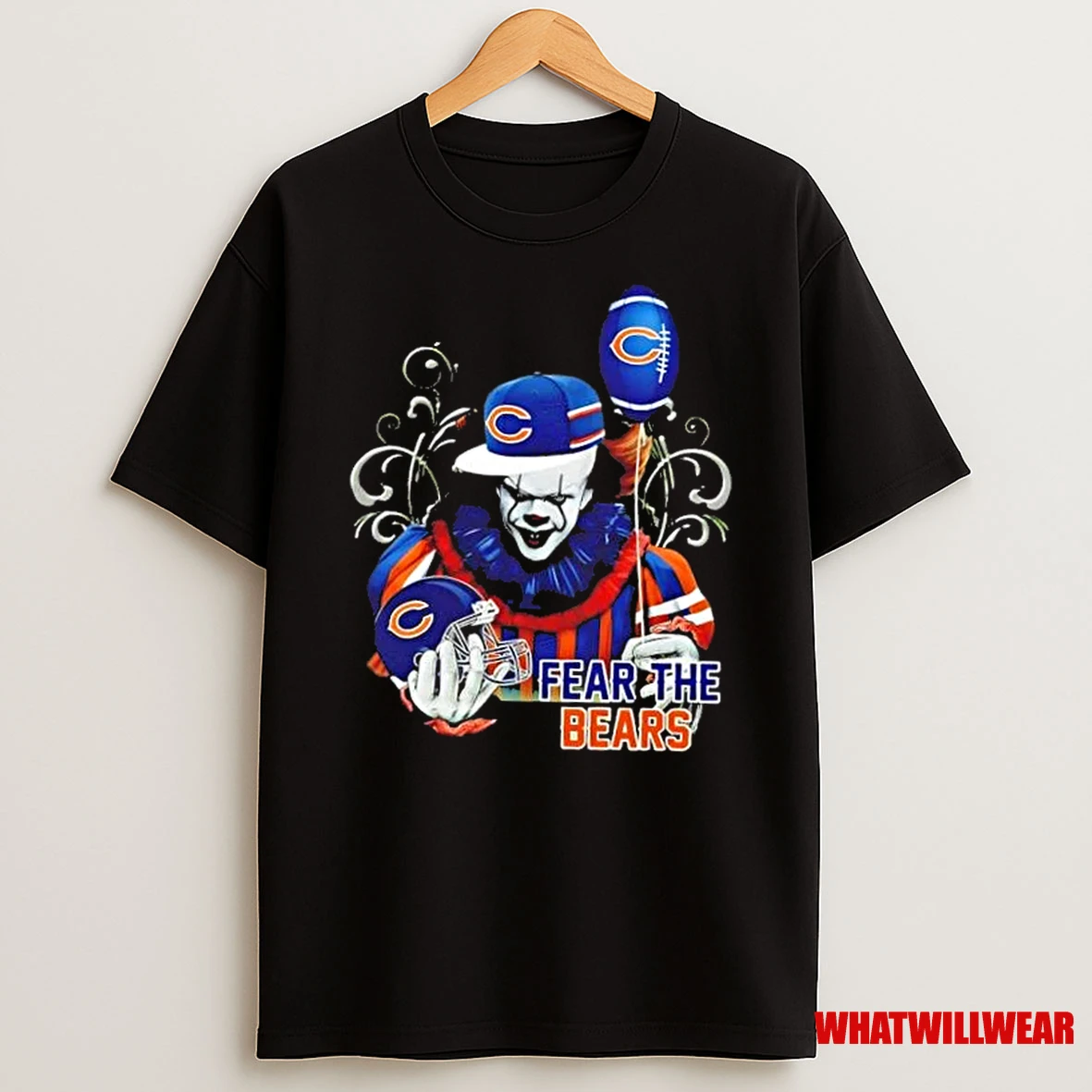 Pennywise Clown It Fear The Chicago Bears Happy Halloween Shirts