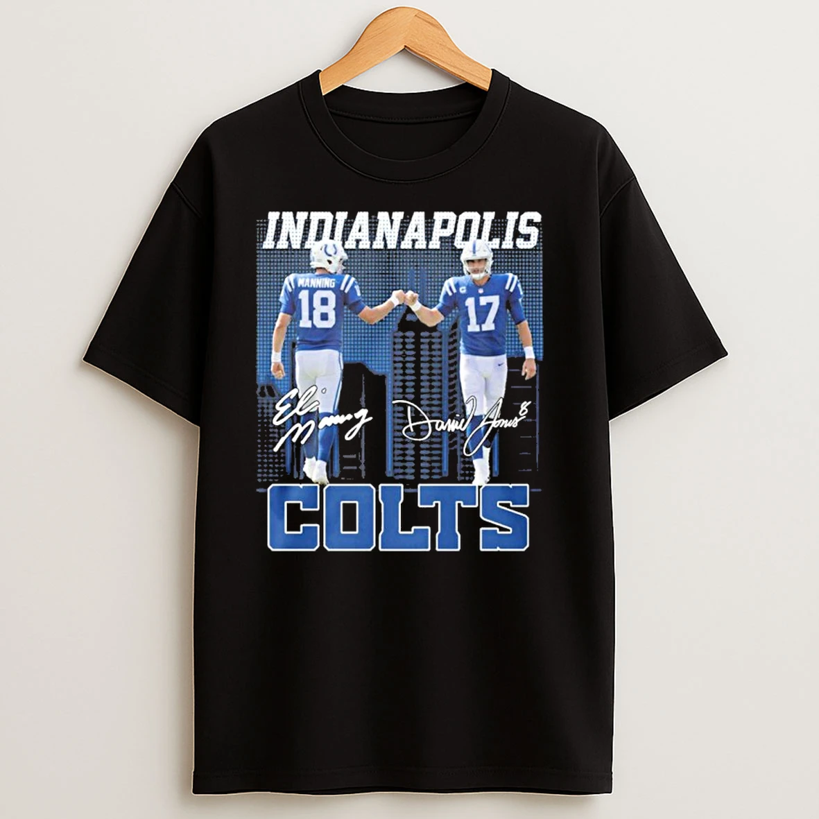 Peyton Manning And Daniel Jones Indianapolis Colts T Shirts