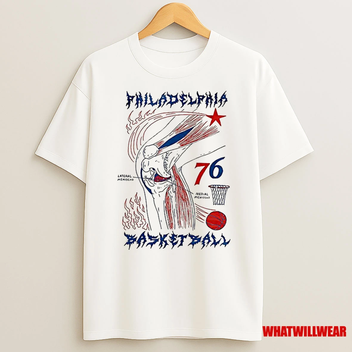 Philadelphia Basketball Lateral Meniscus And Medial Meniscus Shirts