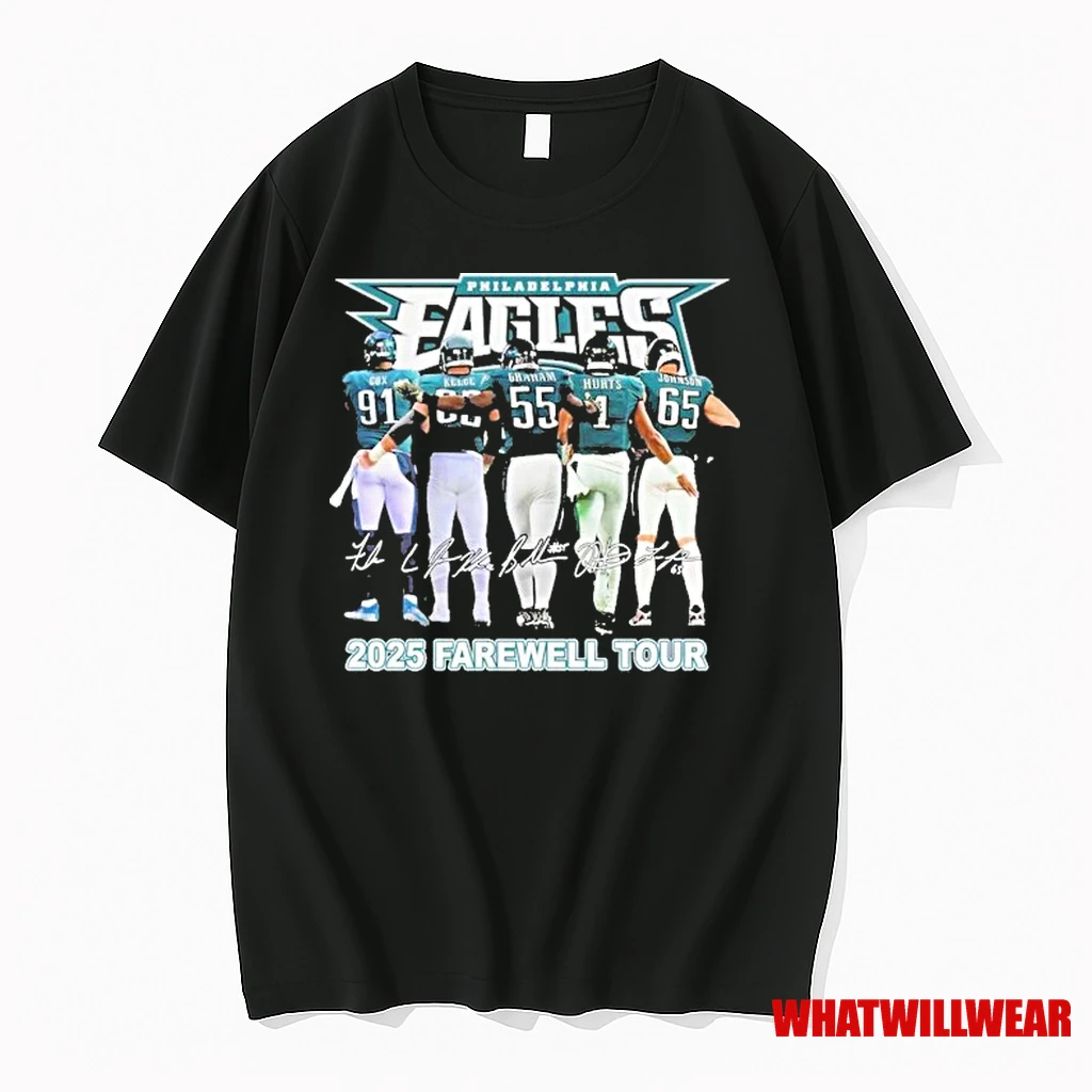 Philadelphia Eagles 2025 Farewell Tour Ready For Victory Signatures Shirts