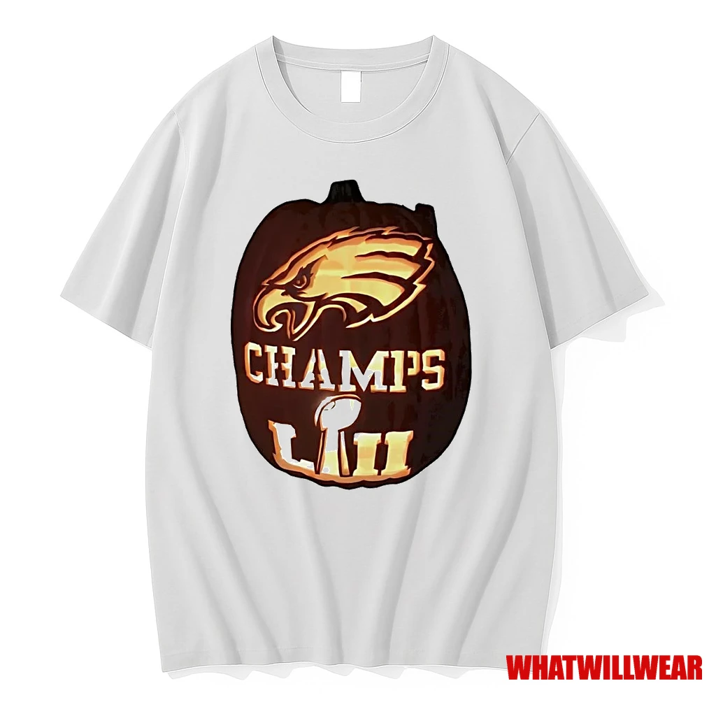Philadelphia Eagles Super Bowl Lii Champions Pumpkin Halloween Shirts