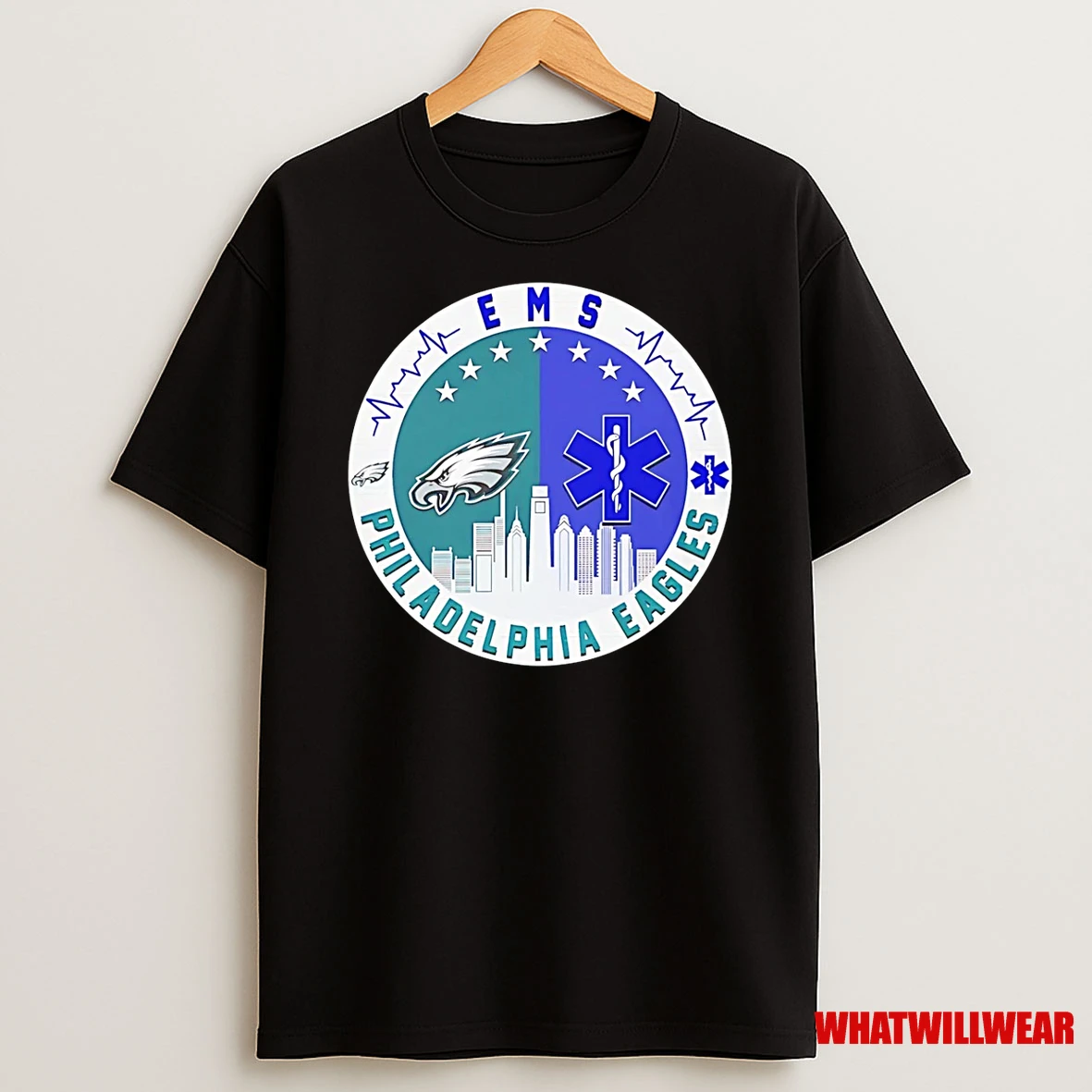 Philadelphia Eagles X Ems Star Of Life Logo Shirts