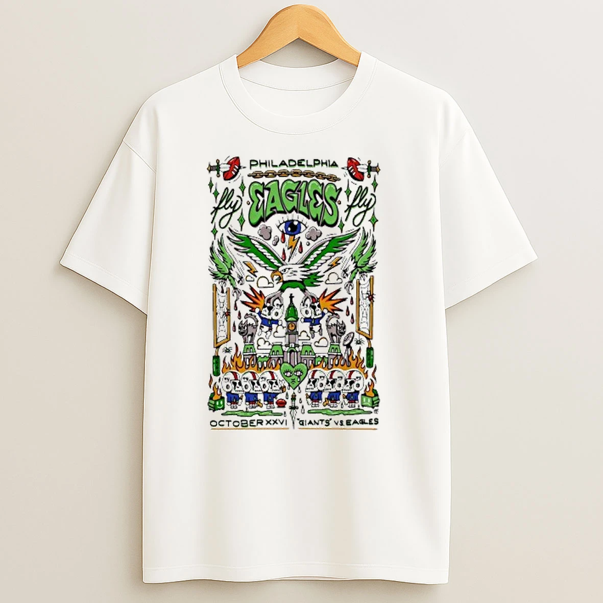 Philadelphia Eagles Vs New York Giants Gameday Oct 26 2025 T Shirts